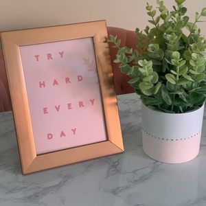 Rose gold framed inspo